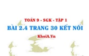 Bài 2.4 trang 30 Toán 9 Kết nối tri thức Tập 1